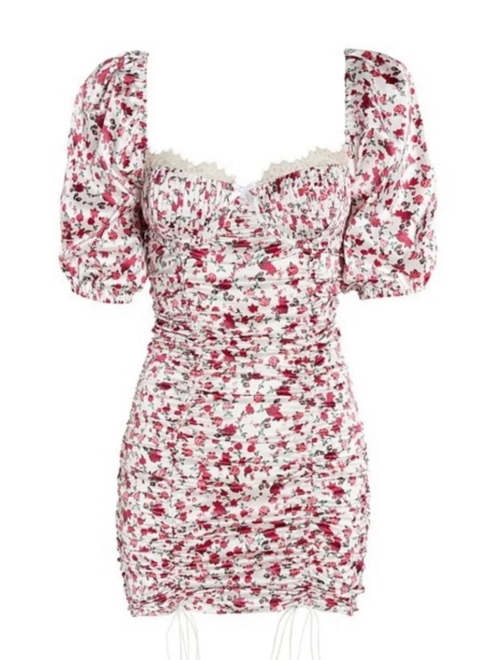 For Love and Lemons | Melrose Floral Mini Dress Satin | Large New with Tags